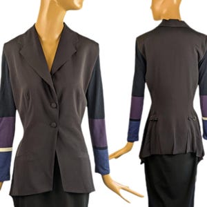 Vintage 90&#39;s Marithe Francois girbaud femme structural blazer long line jacket minimalist blazer
