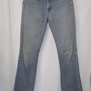 Vintage Levi’s 517 Denim Orange Tab bootcut Jeans | 70&#39;s light denim Levi&#39;s flares 31 × 34