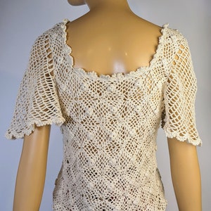 Precious 70s Crochet Flare Sleeve Top