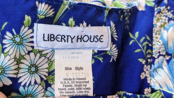 Liberty House 1970s blue floral dress - image 10