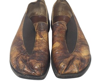 Beautiful Modernist Cydwoq Brown Leather Sandals Size 9 - Etsy