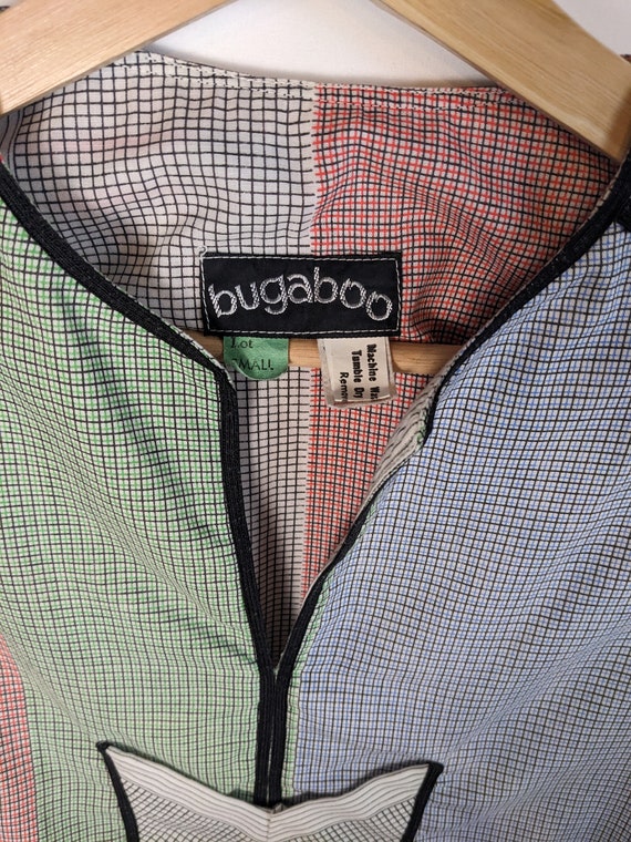 Bugaboo 70s cotton flare sleeve blouse geometric … - image 2