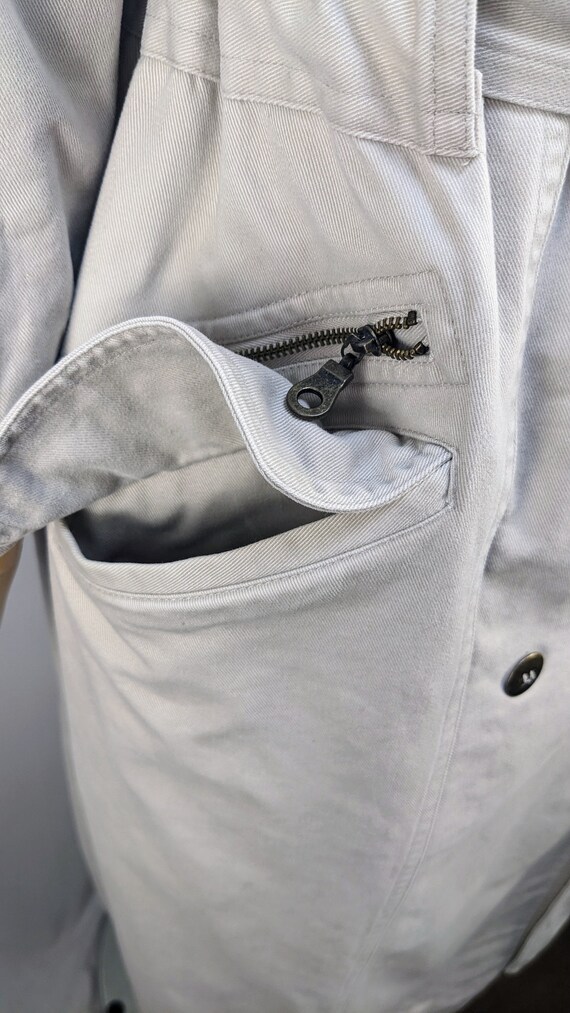 Retro Khaki Oversized Trench Jacket main image 1