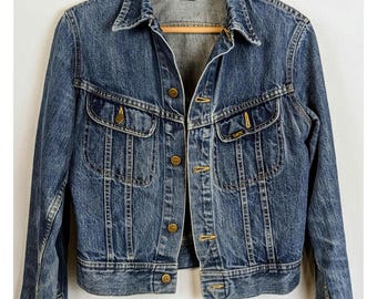 1970's Lee Riders Fitted Denim Jacket, True Vintage Worn in