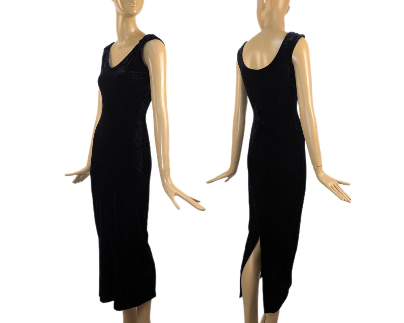 Vintage 90's Betsey Johnson Black Velvet Maxi Dress, Vintage Black Velvet Prom Gown - Etsy Vintage 90's Betsey Johnson Black Velvet Maxi Dress, Vintage Black Velvet Prom Gown - Etsy