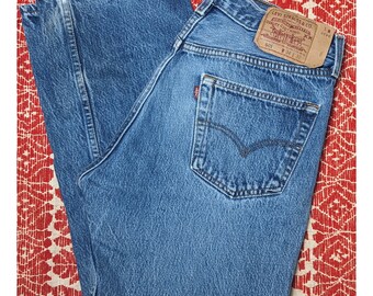 Vintage 90s Levi's 501 jeans 34 por 30 1995 denim azul