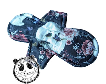Floral Skulls - EcoFriendly Reusable Cloth Pad