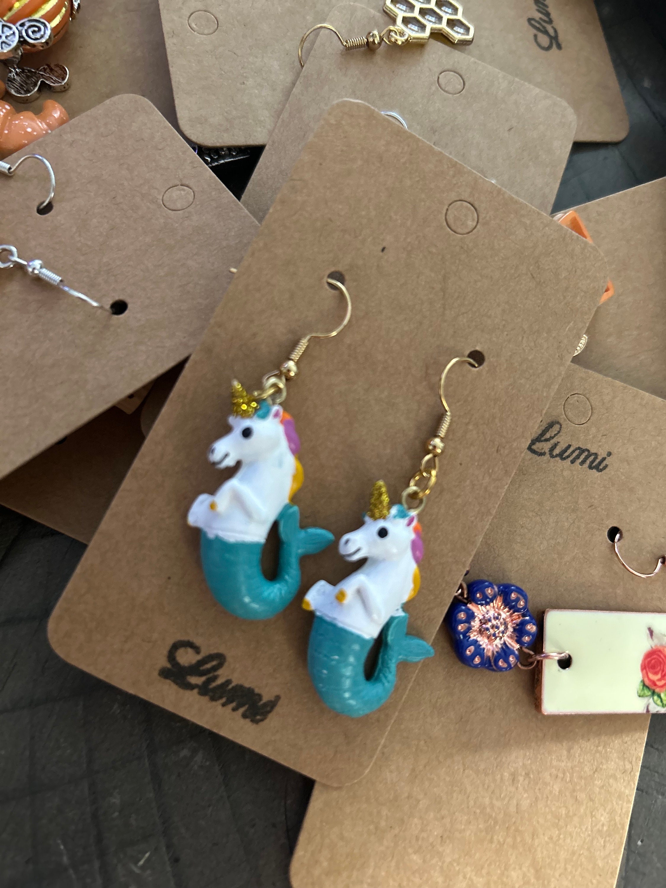 Unicorn dangle earrings, children's jewelry, unicorn jewelry gift for  little girl, daughter Christmas gift, niece gift
