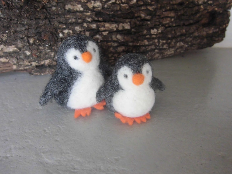Needle felted Penguin animal, handmade doll, ecological toy, funny character, adorable, eco-friendly, needle felt animal, wooly friend