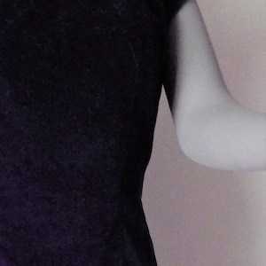 1970s Bespoke Gown Dress Dark Blue Velvet Drop Waist White Satin Flared Skirt