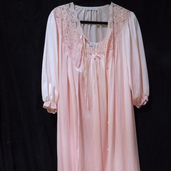 Vintage Peignoir Set/ Miss Elain/ Ballerina Length/ Small