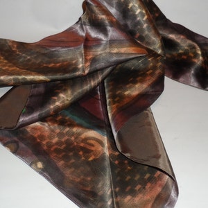 1960s Vintage Margaret Moran Polyester Print Triangular Head Scarf