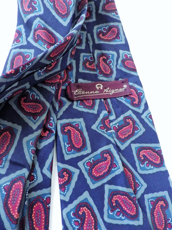 1980s Etienne Aigner Mens Necktie Silk Tie Design… - image 3