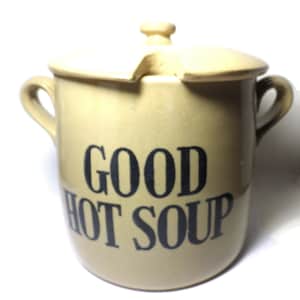 Vintage Moira England Pottery Soup Tureen Stoneware &quot;Good Hot Soup&quot;