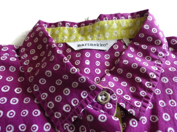 Vintage MERIMEKKO Cotton Shirt Jokapoika Button F… - image 2