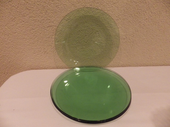 vintage clear glass luncheon plates