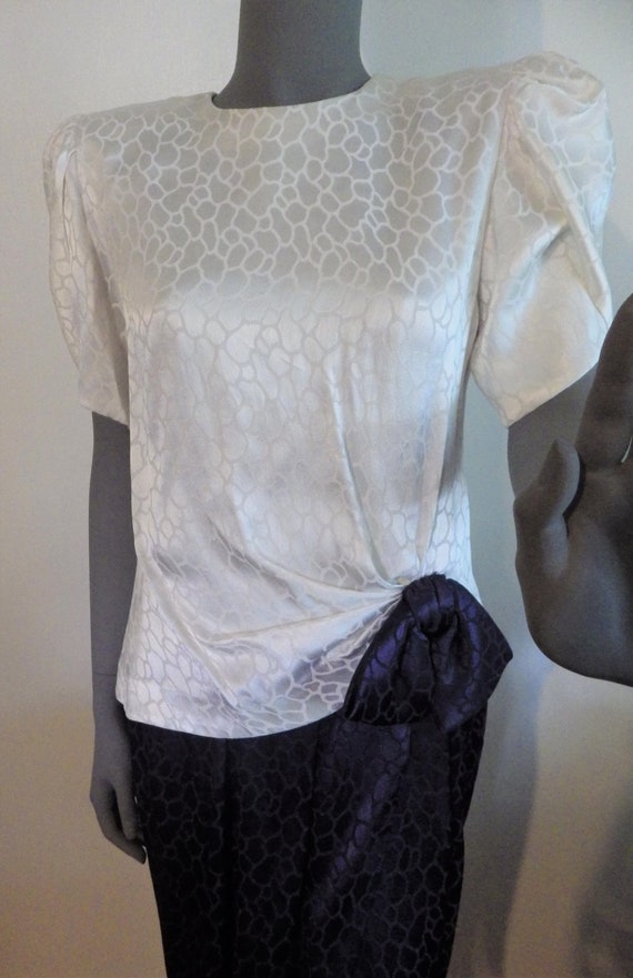 1980s Vintage Cocktail Prom Party Dress A J Bari … - image 3