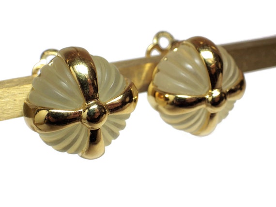Boucles D'oreille Clips Vintage Années 80 - Strass Doré - Style Rétro DPR