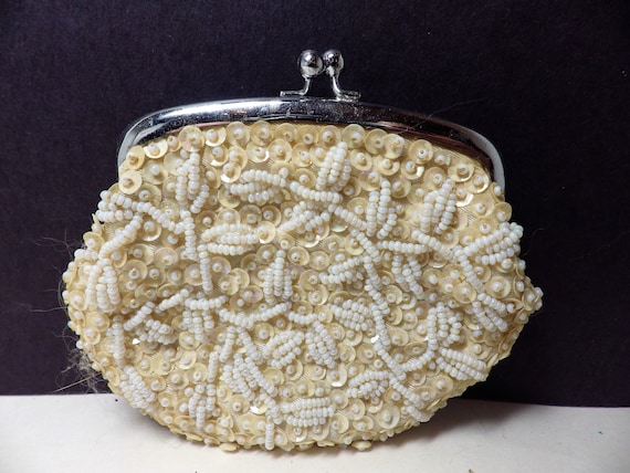 1950s Vintage Beaded Change Purse Lipstick Case Iridescent - Etsy