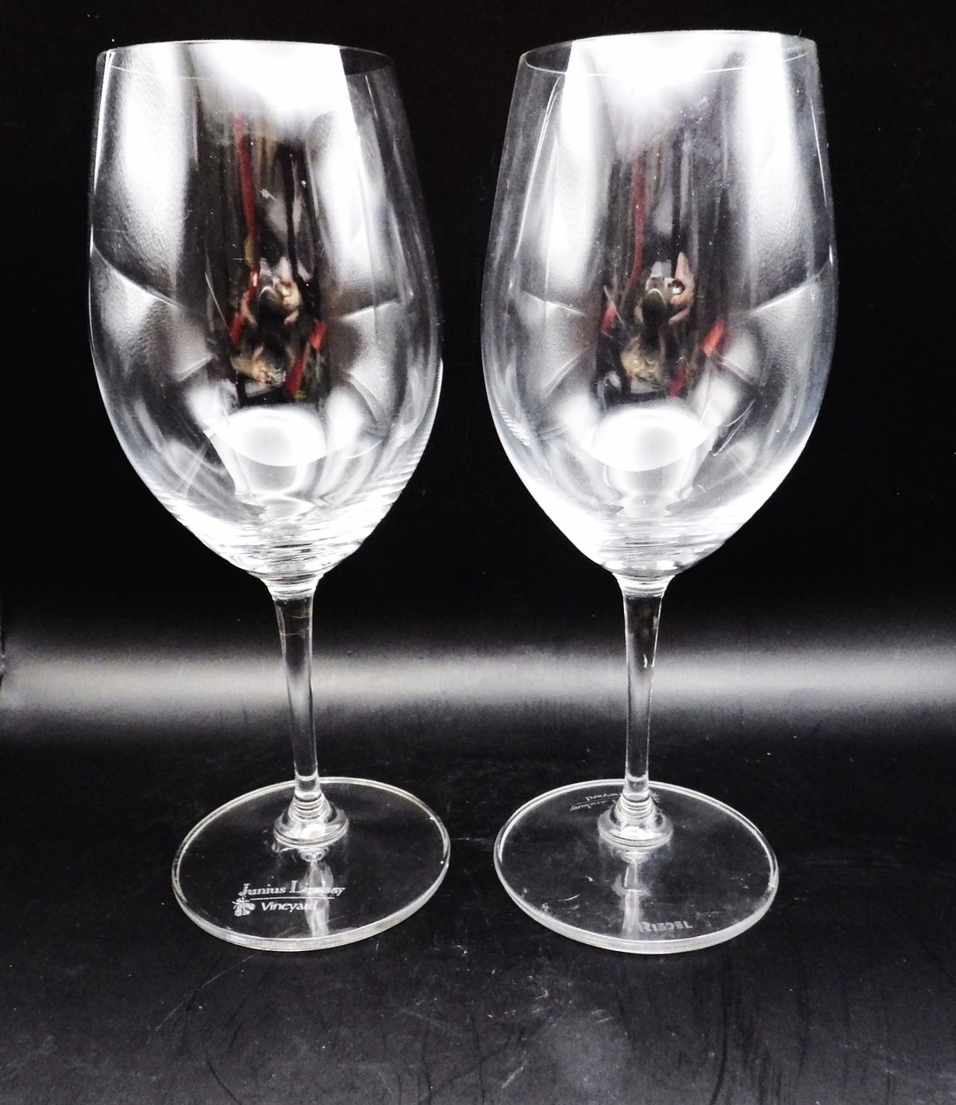 Two Riedel Vivant / Red Wine Goblets/ Glasses/ Julius Lindsay Vineyard