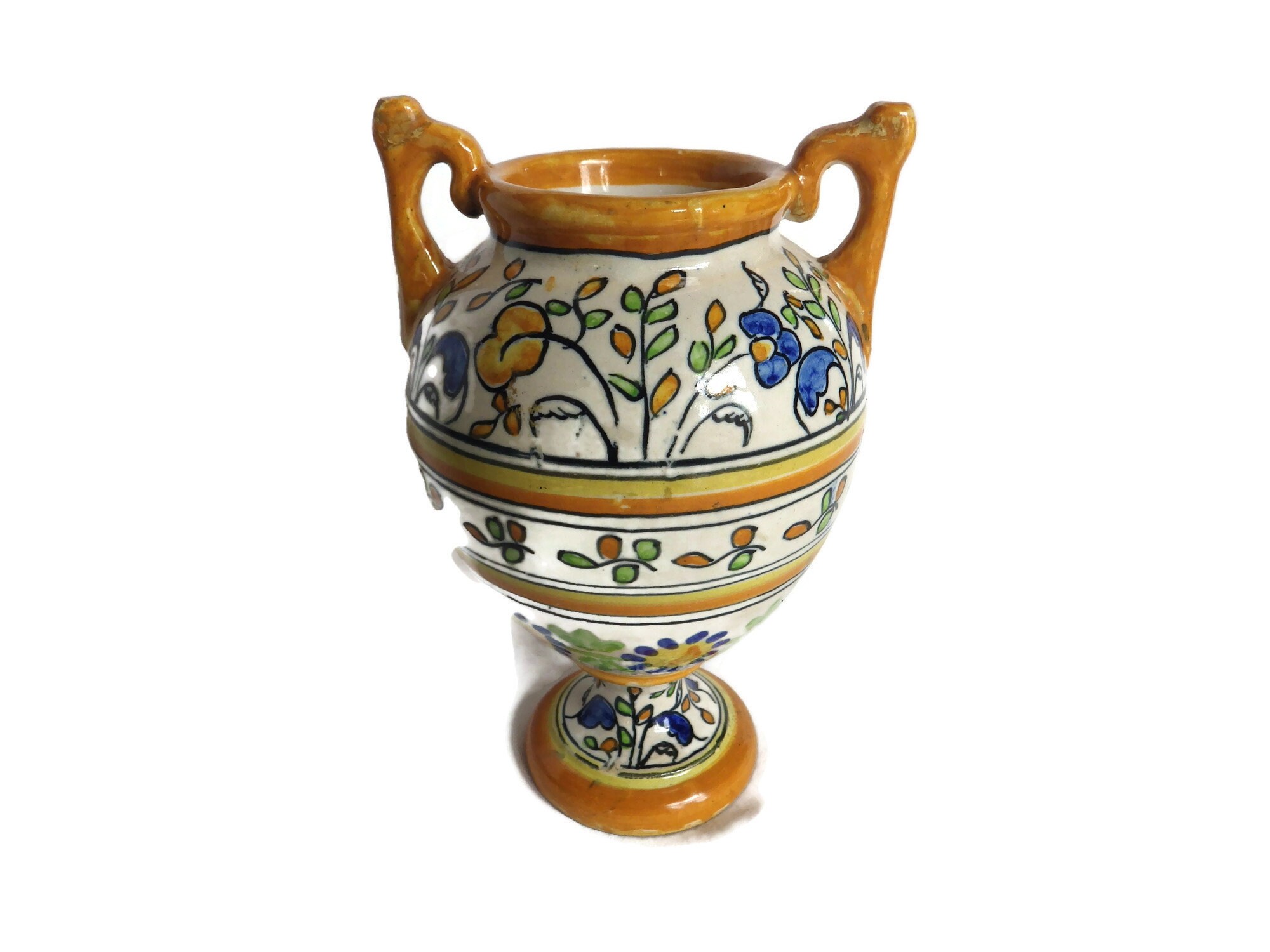 置物 1960s HMV Hungary Majolica Spiral Vase 置物 1960s HMV Hungary Majolica Spiral Vase 置物 1960s HMV Hungary
