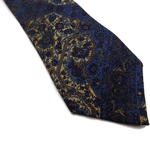 Vintage Necktie/ Liberty of London/ Blue & Beige/ All Silk