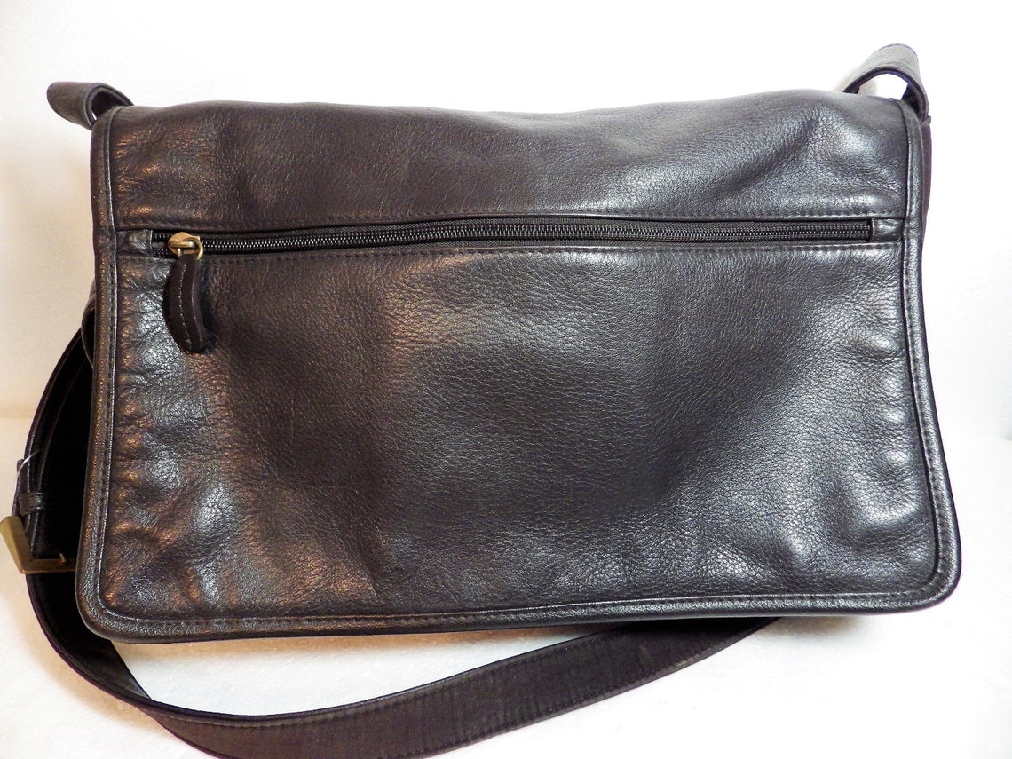 1990s Vintage Giani Bernini Brown Leather Brief Bag Purse | Etsy