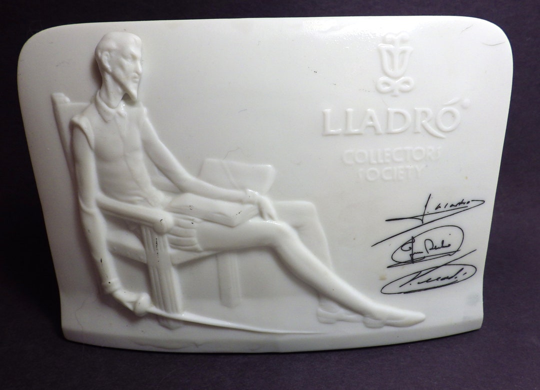 1985 Lladro Collectors' Society Signed Bas Relief Don Quixote