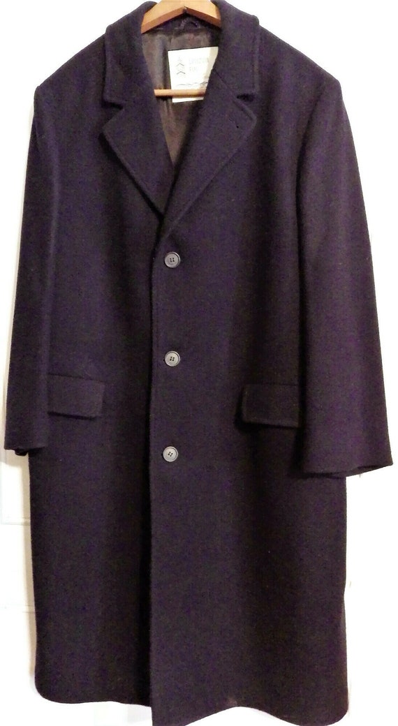 Vintage Men's Overcoat London Fog Dark Navy 100% Wool… - Gem