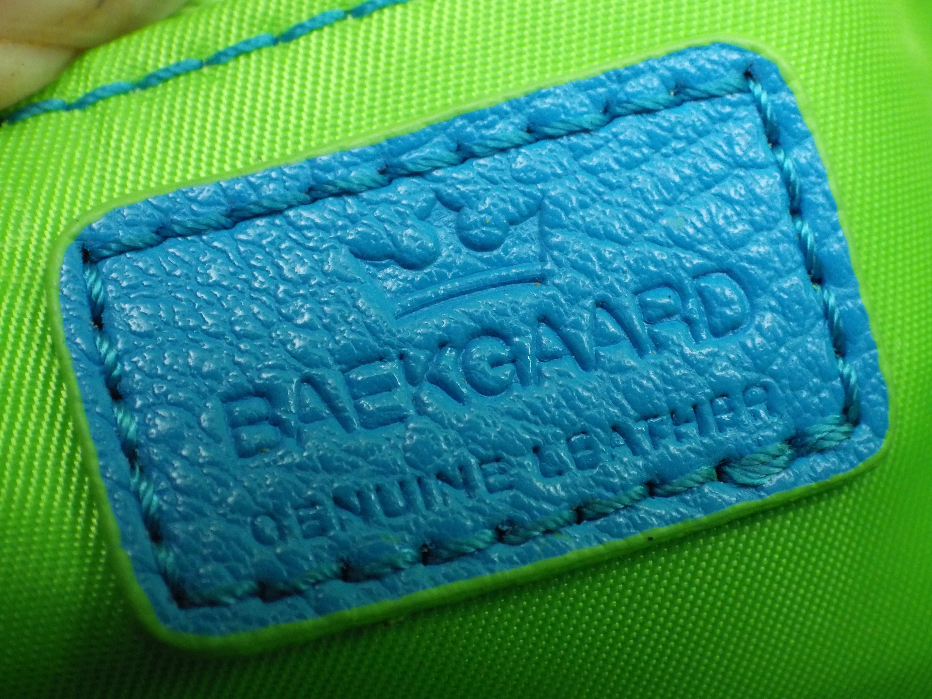 Baekgaard Leather Clutch Bright Blue Green Envelope Style
