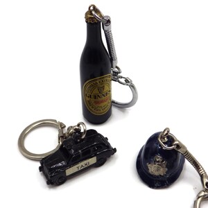 Keychains/ Bag Charms/ Three London/ England/Taxi/ Guinness Beer/ Bobby Hat image 2