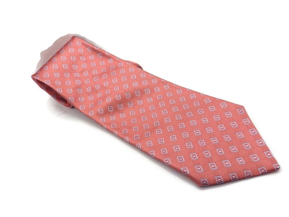 Pink Necktie/ Breuer/ Made in France/Corded Silk - image 2