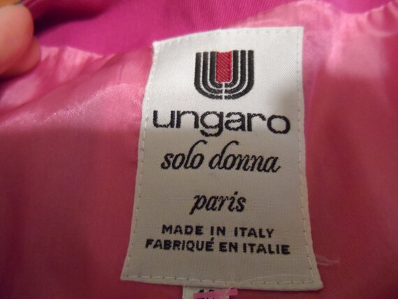 1980s Vintage Ungaro Solo Donna Paris Fuchsia Des… - image 3