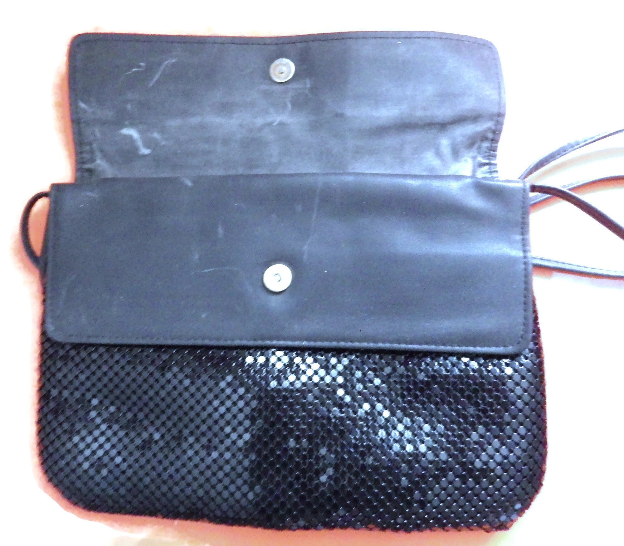 Vintage Whiting & Davis/ Black Metal Mesh Shoulder Bag - Etsy