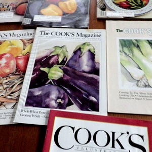 7 Vintage Recipe Magazines/ 1-Cooks Illustrated/ 3-The Cook&#39;s Magazine/ 3-Cuisine
