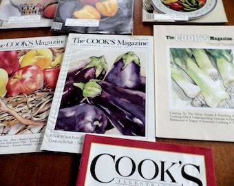 7 Vintage Recipe Magazines/ 1-Cooks Illustrated/ 3-The Cook's Magazine/ 3-Cuisine
