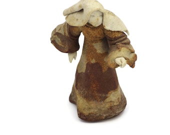 Early S T Buonaiuto Pottery Figure/ Nun/Clay/ Signed/ Dated 1987