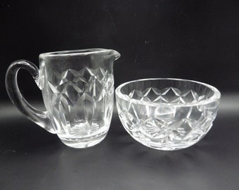 vintage Waterford Crystal / Creamer & Sugar Bowl / Irlandais