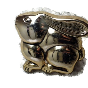 1990 Vintage Coelho Pin Broche Pingente Goldtone Metal