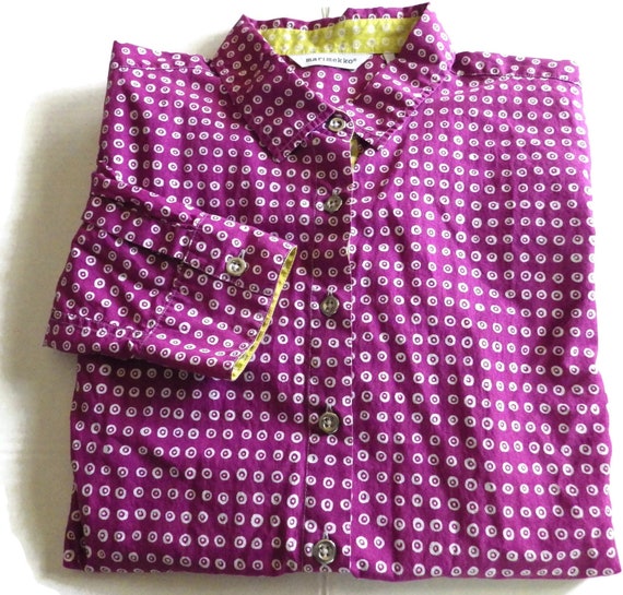 Vintage MERIMEKKO Cotton Shirt Jokapoika Button F… - image 1