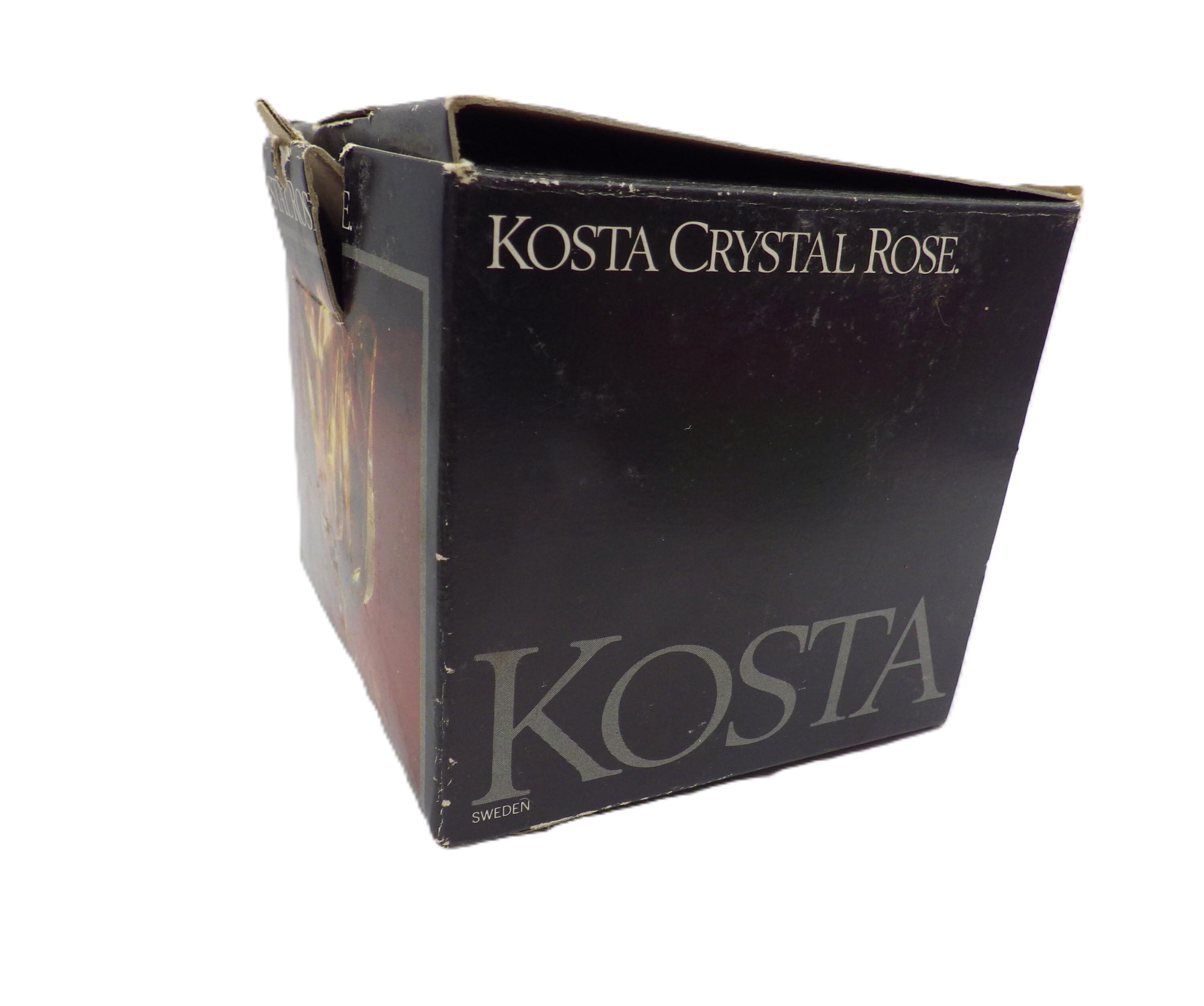Kosta Boda Rose Crystal Votive Holder - Full Lead Crystal, Sweden