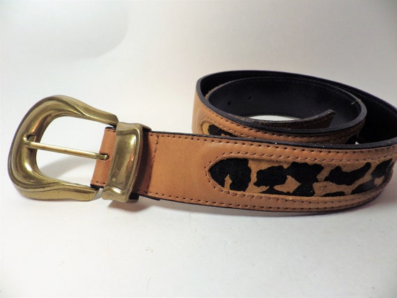Vintage The Ritz belt vintage THE RITZ cowhide leather 26 brown belt 1990s glam  main image 3