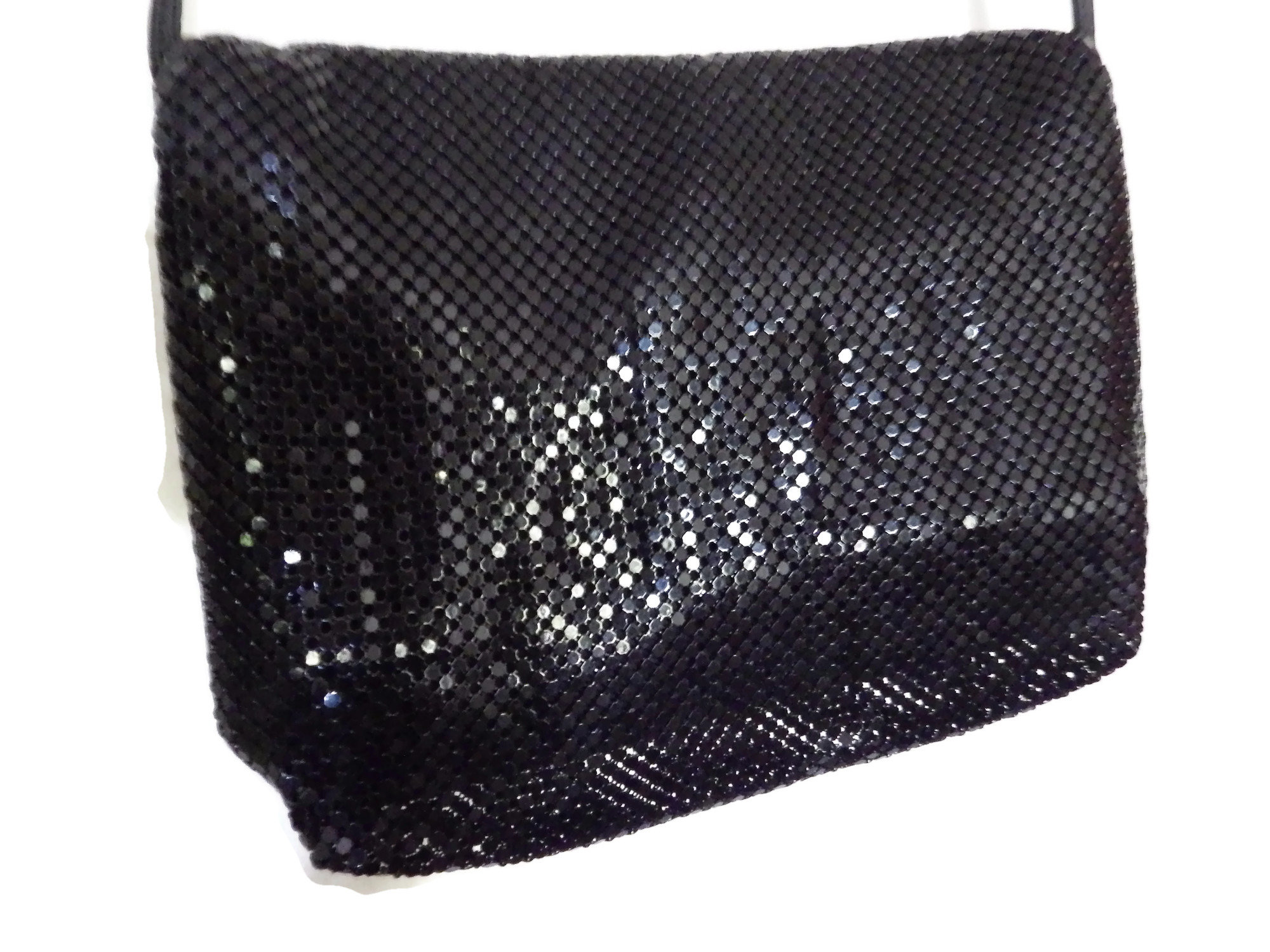 Vintage Whiting & Davis/ Black Metal Mesh Shoulder Bag - Etsy