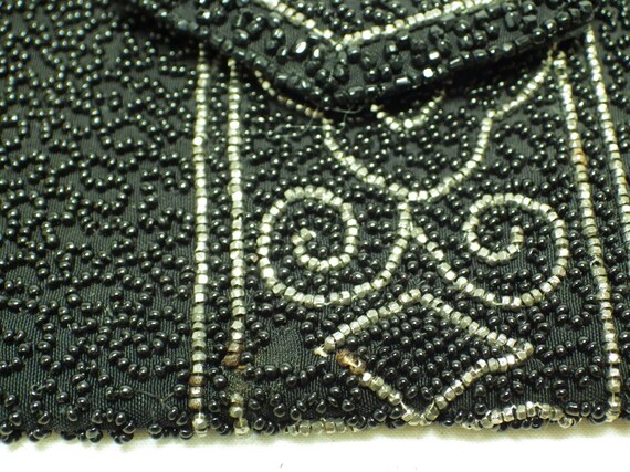 Antique Beaded Evening Bag/ Made in France/ Longc… - image 5