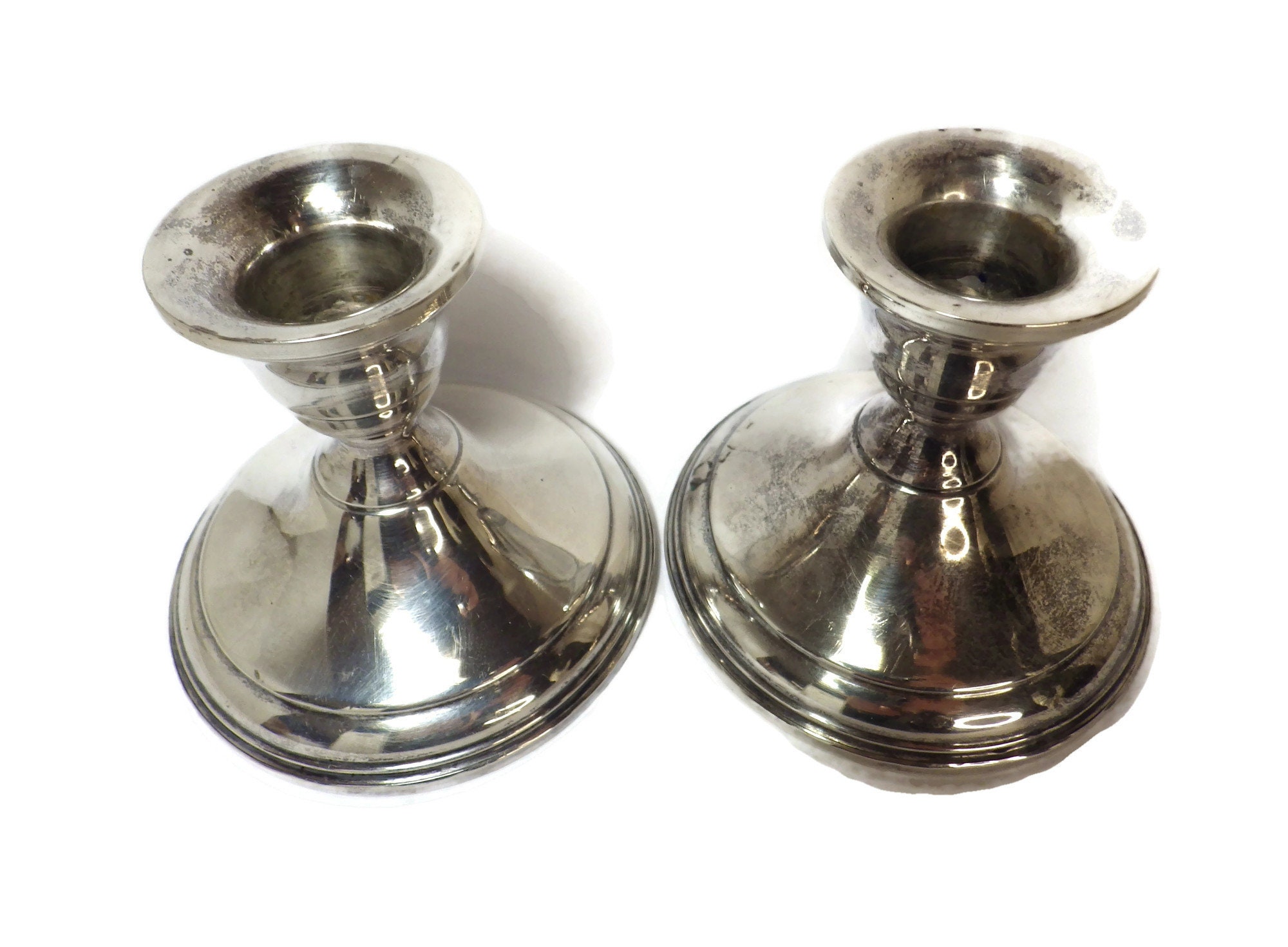Sold at Auction: Pair Rusty Metal Ribbon Candlesticks,Mid Century Modern
