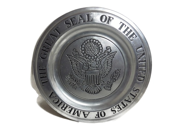 専用ですVintage Wilton Pewter Plate 　アメリカ Vintage Wilton Columbia Pewter Plate/ Great Seal of the