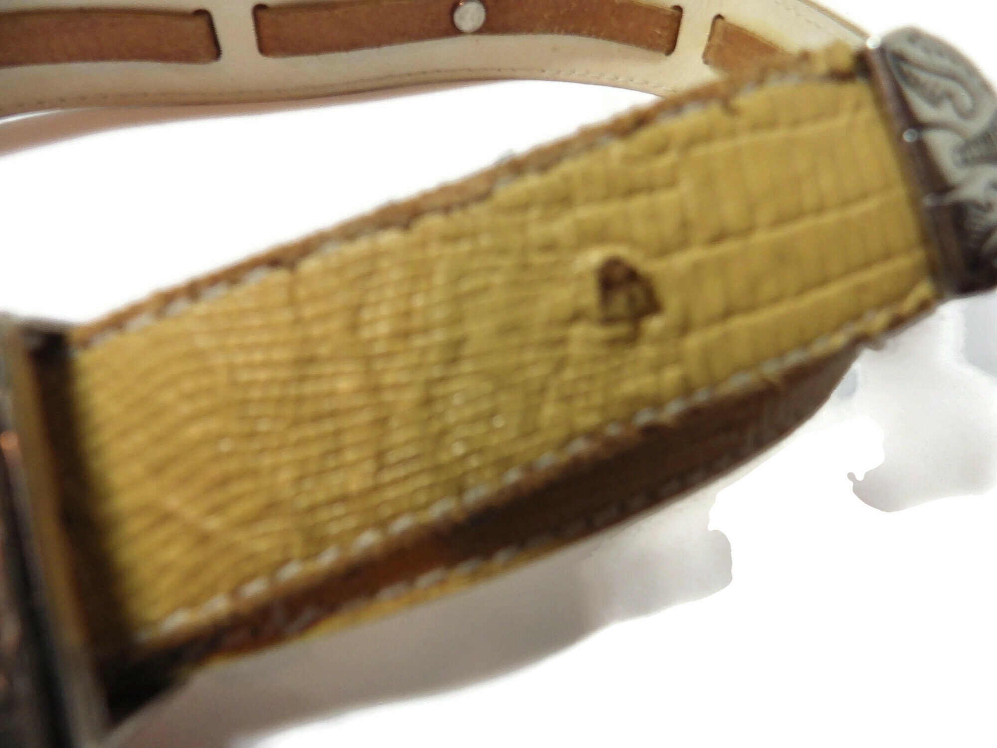 Vintage Milor Genuine Leather Western Boho Belt Gold Buckle S Women main image 3