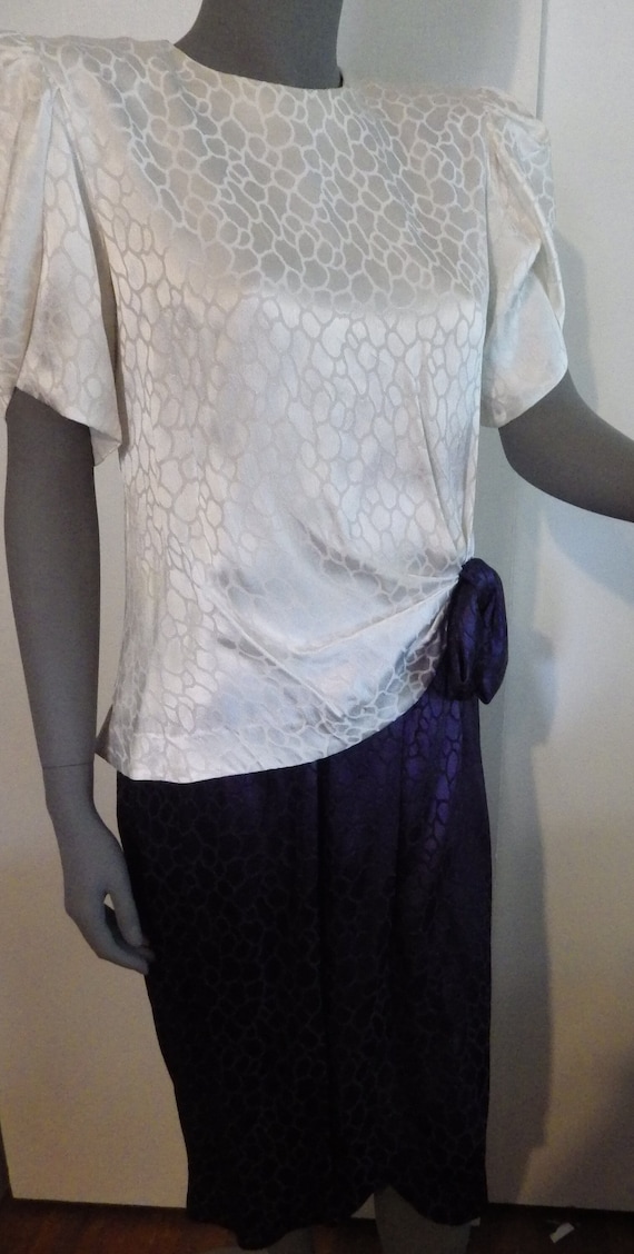 1980s Vintage Cocktail Prom Party Dress A J Bari … - image 1