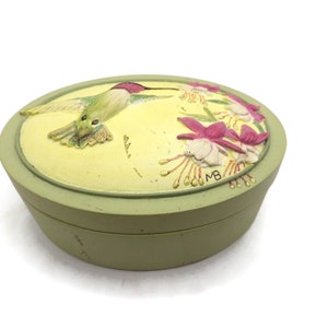 Vintage Marjolein Bastin  Covered Trinket Box/ Hummingbird/ Nature&#39;s Notebook/ Hallmark