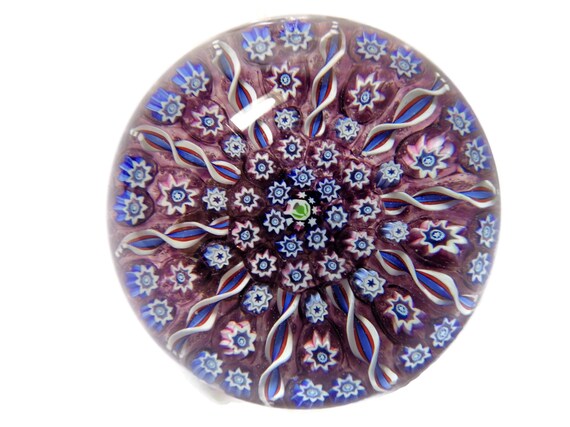 Vintage John Deacons Paperweight Red White Blue Green Made in